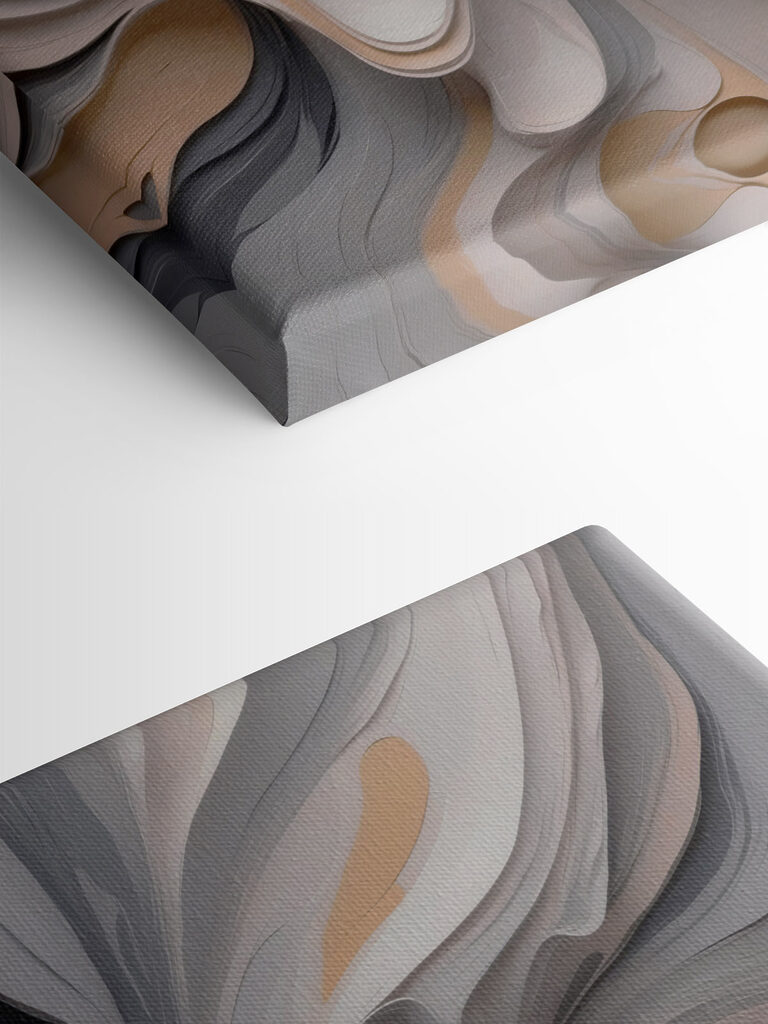 Fluid patterns in soft neutral tones