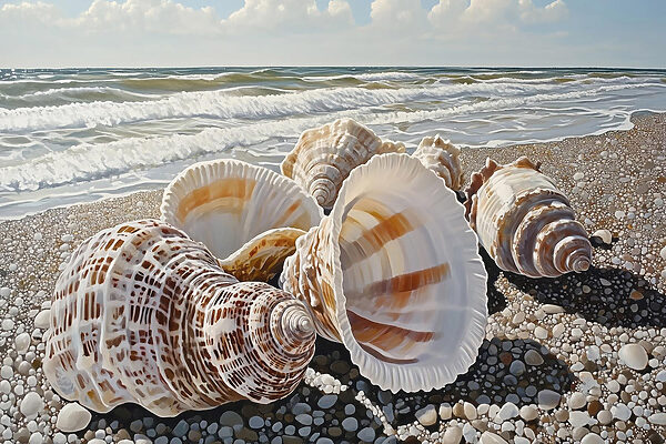 Muszelki na plaży Muszelki na plaży