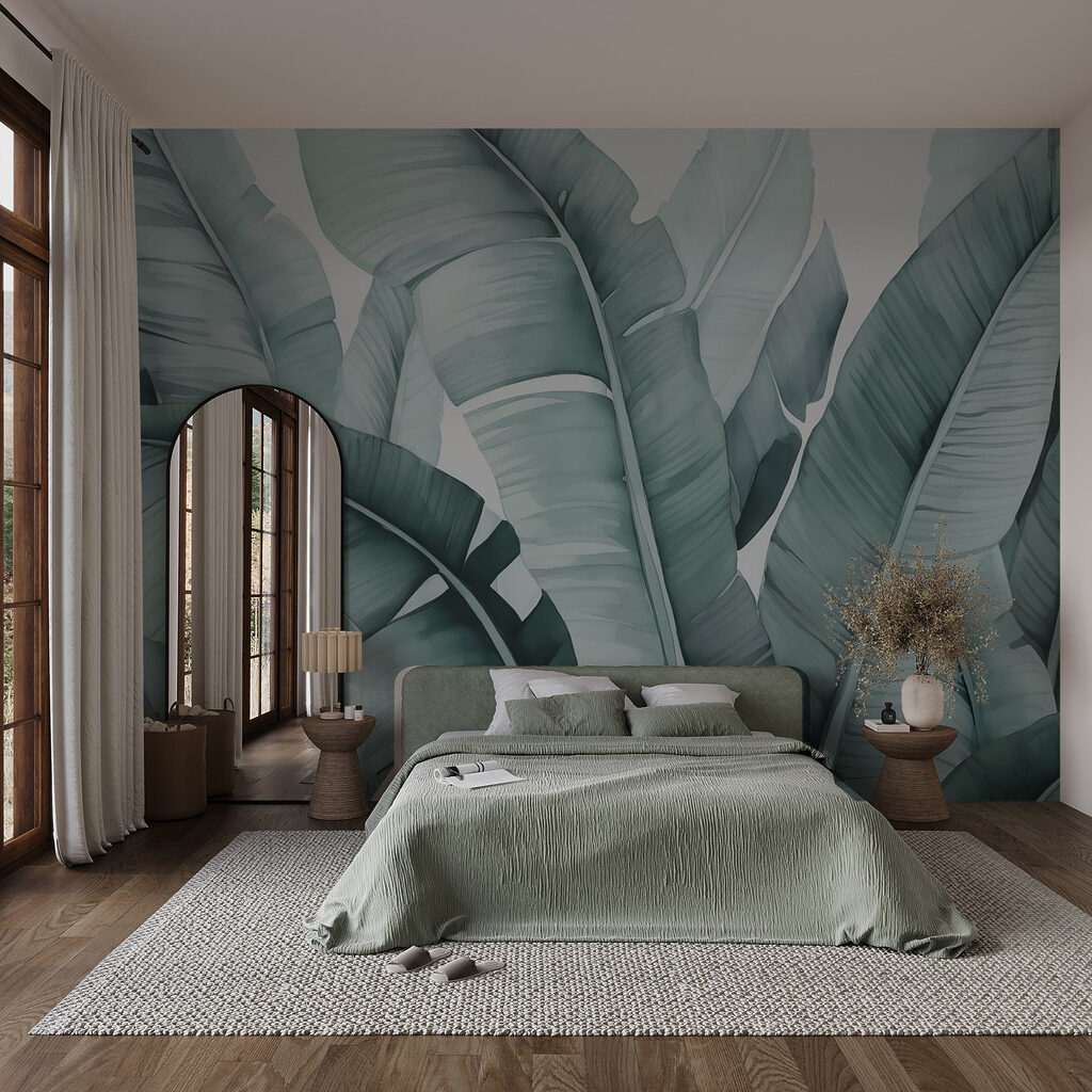 Lush green leaves in soft hues Lush green leaves in soft hues