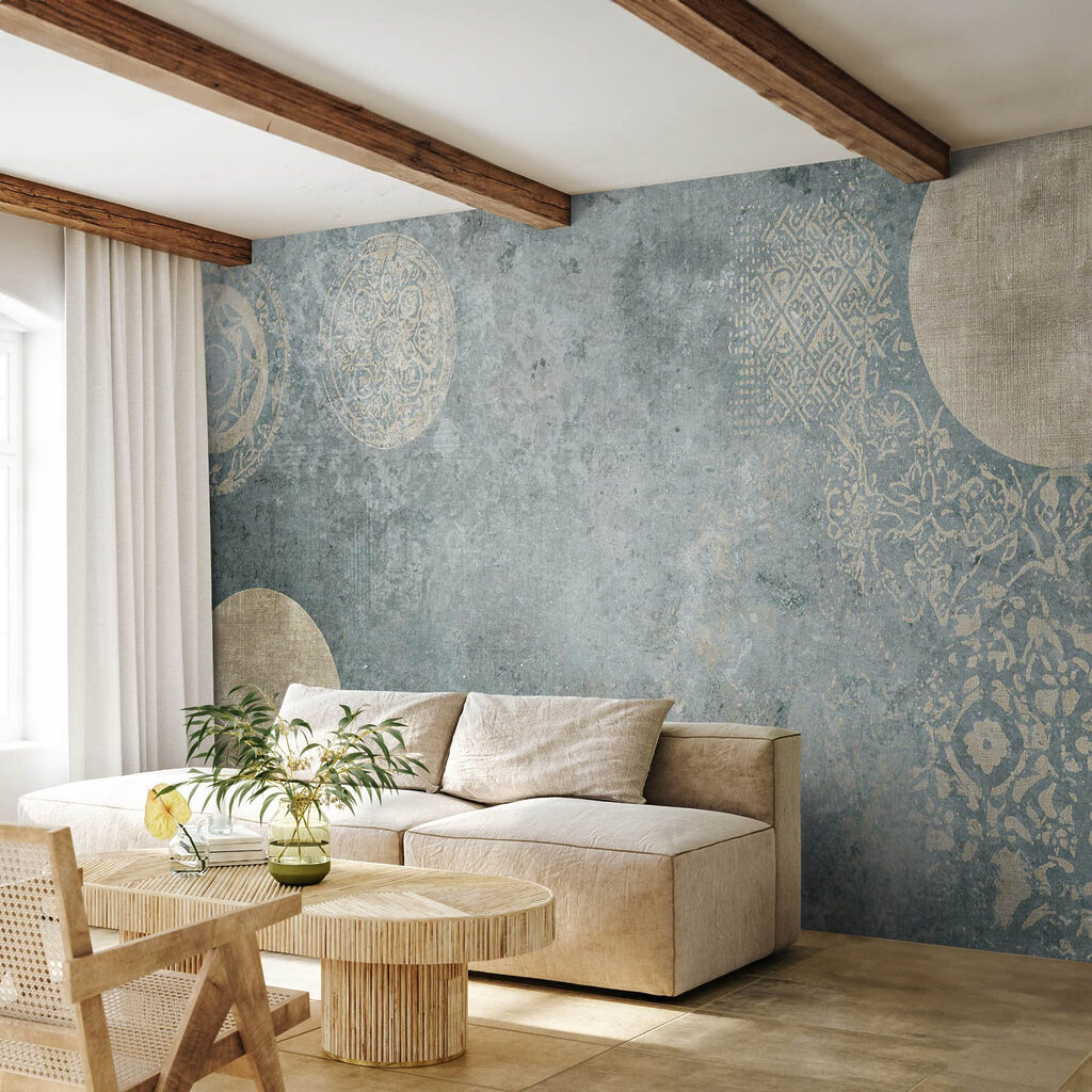 Grey and white background with a pattern