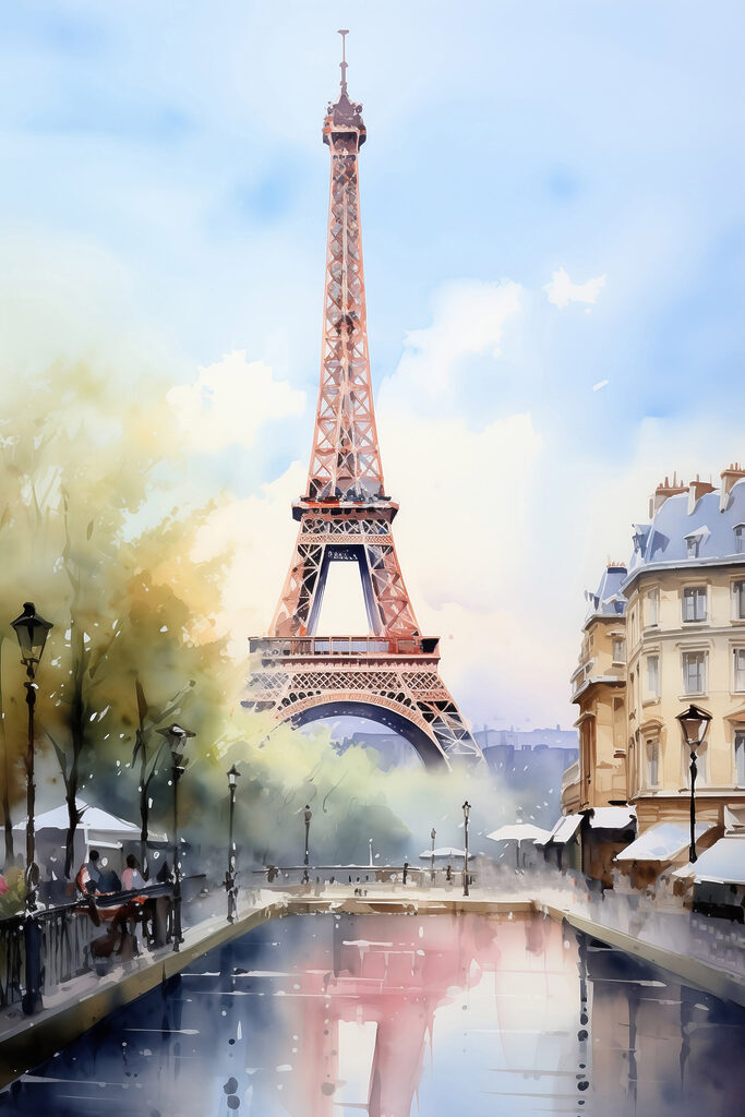 Watercolor of a tower Watercolor of a tower