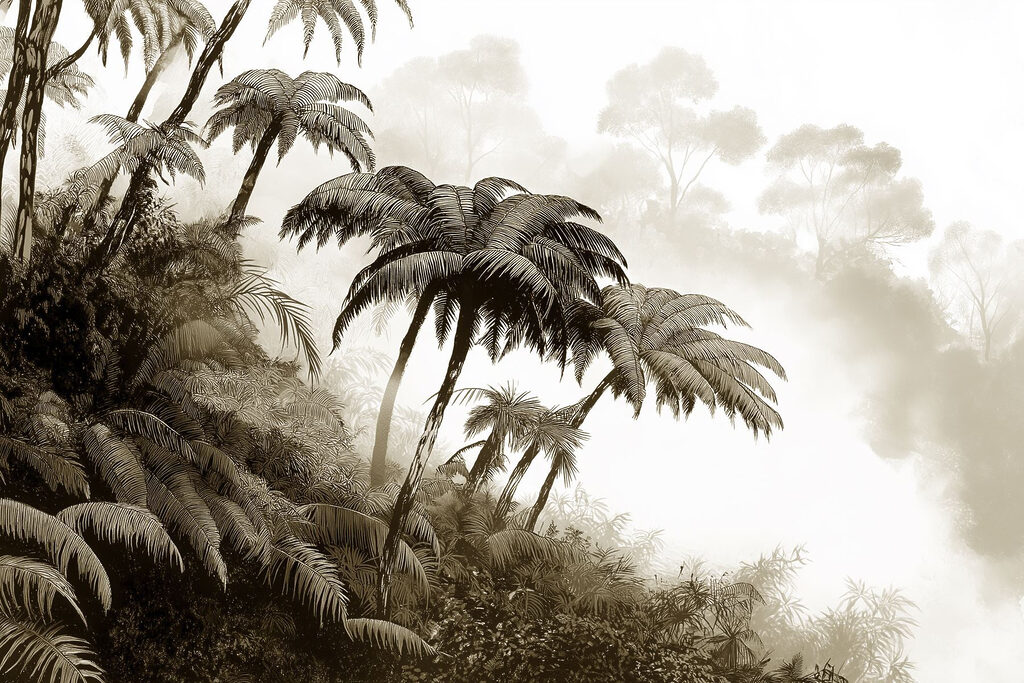Group of palm trees in a forest Group of palm trees in a forest