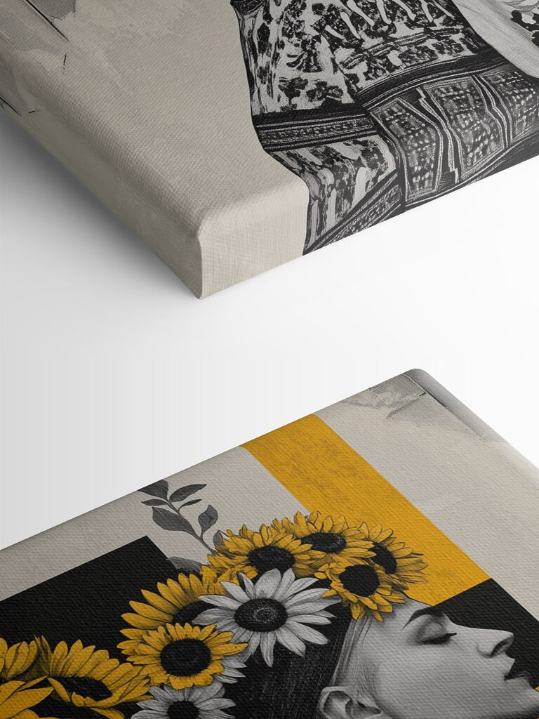 Group of women with sunflowers in their hair