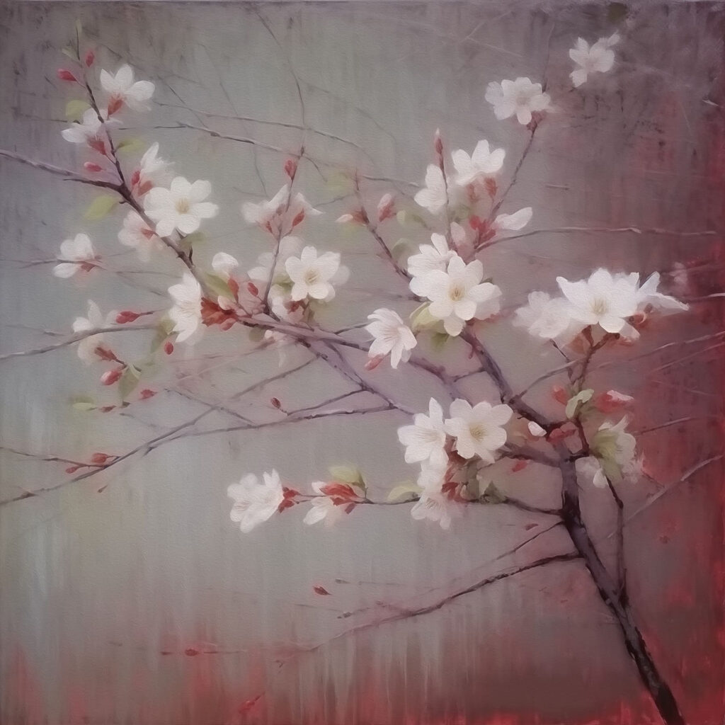 White flowers on a branch