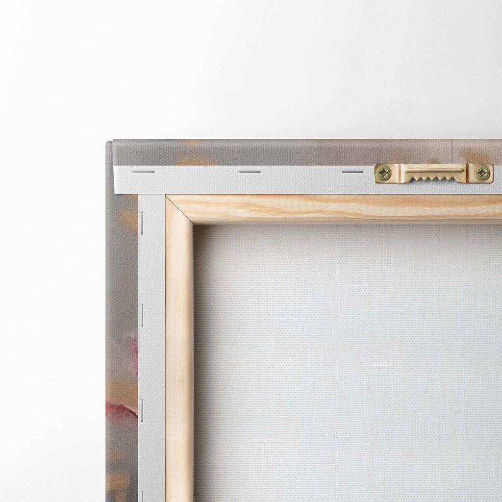 Painting of flowers on a grey background