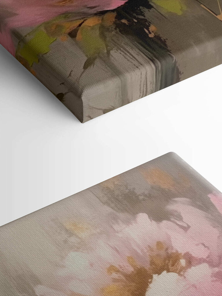 Painting of pink flowers