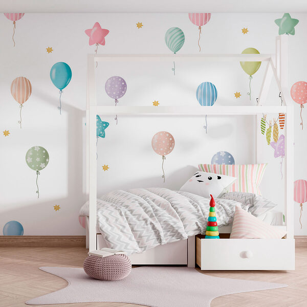Wzór balonów i gwiazd Wzór balonów i gwiazd