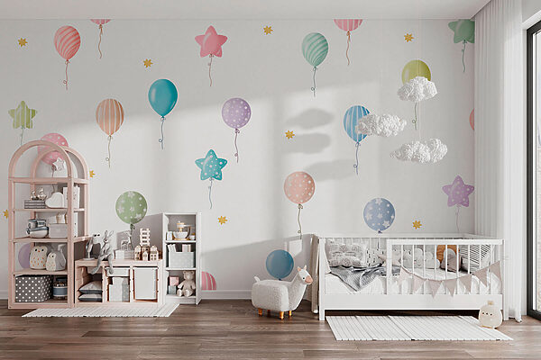 Wzór balonów i gwiazd Wzór balonów i gwiazd
