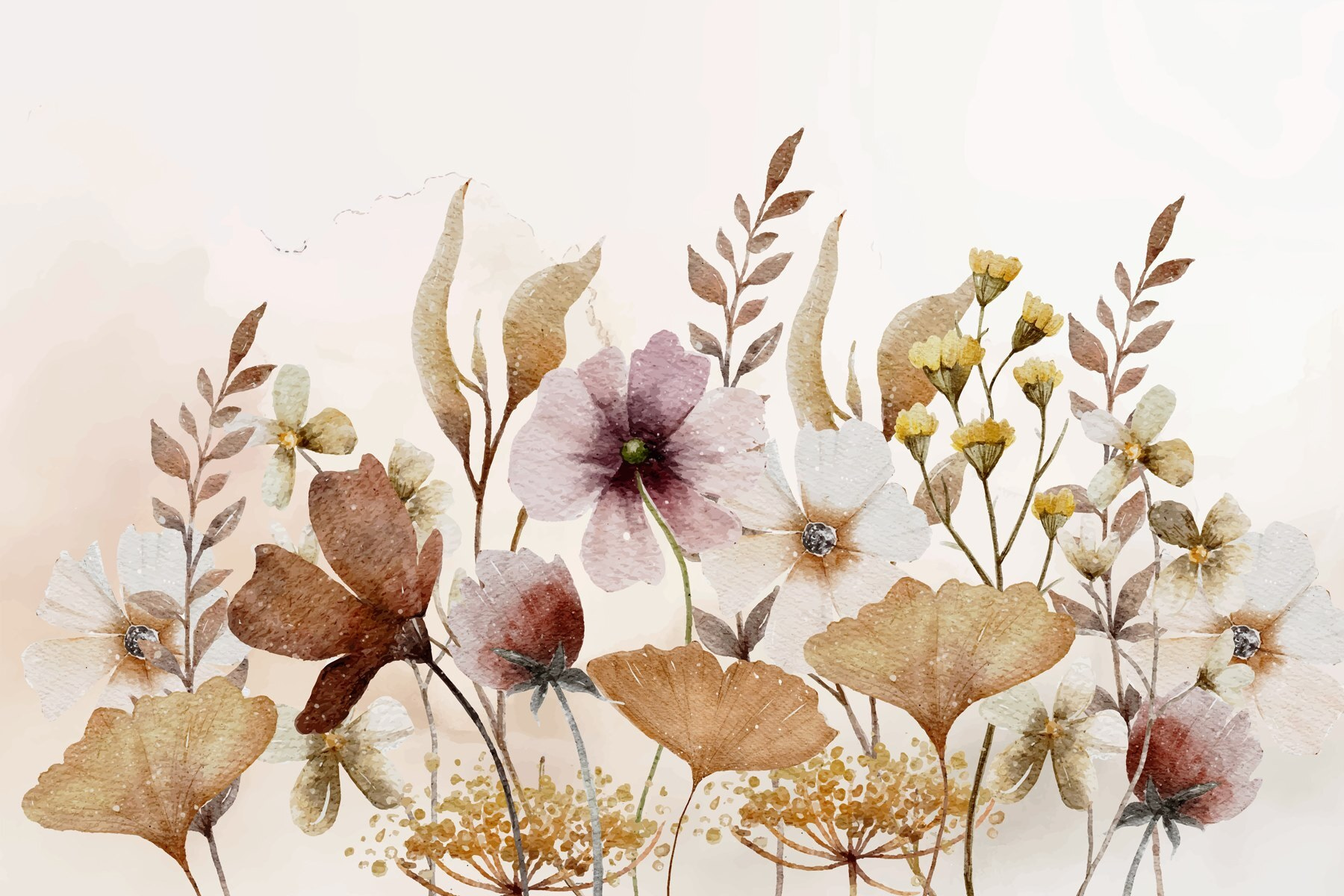 Delicate blooms in soft hues