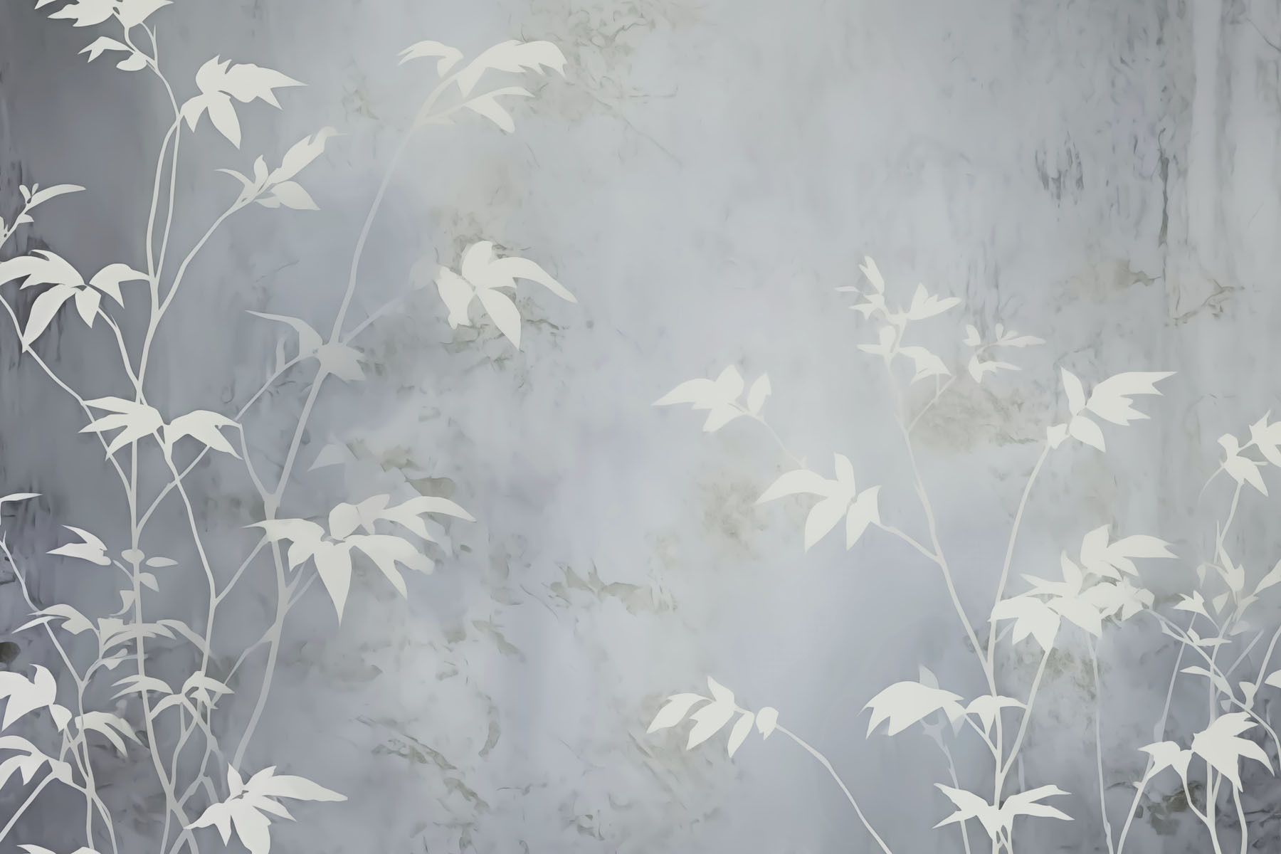 White leaves on a grey surface