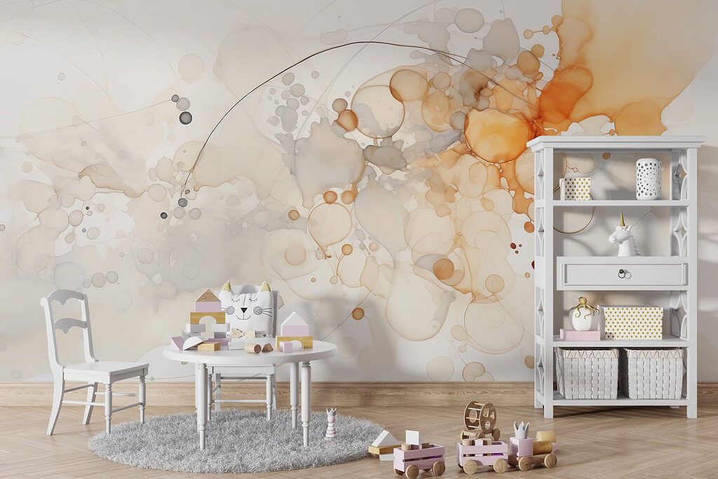 Abstract forms in soft hues