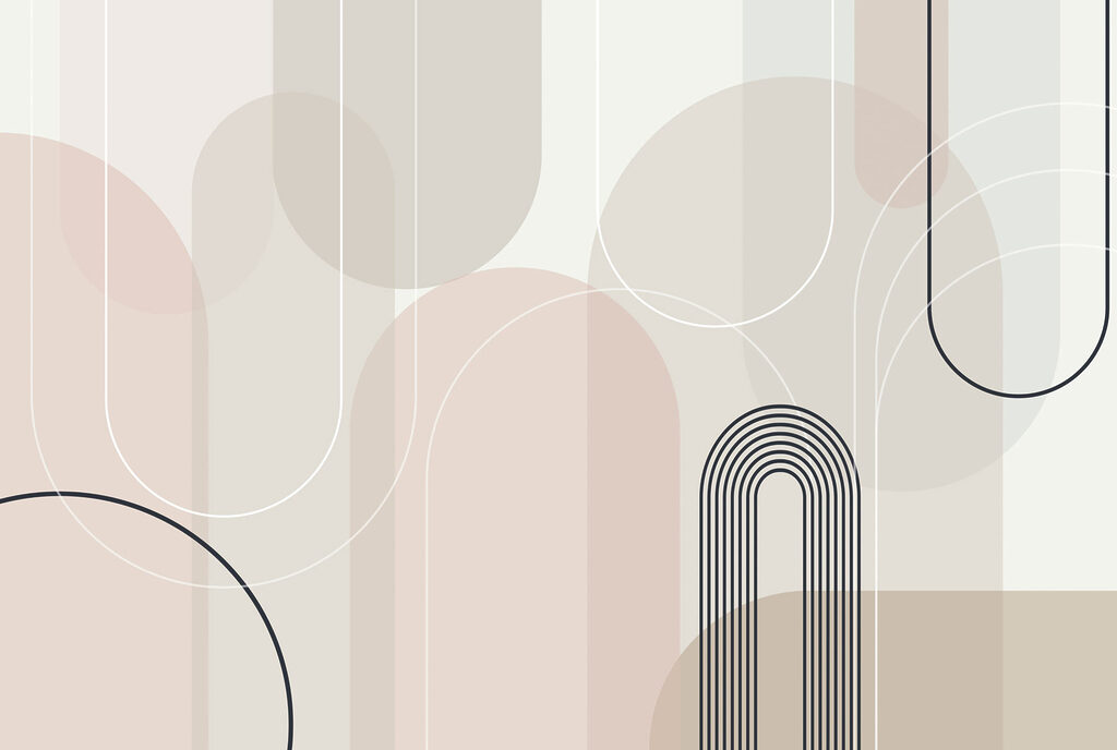 Soft curves in subtle earth tones