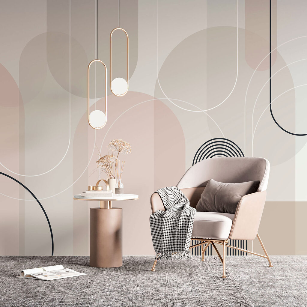 Soft curves in subtle earth tones