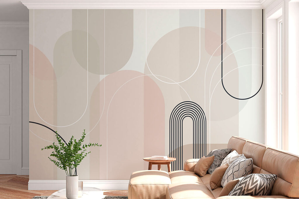 Soft curves in subtle earth tones