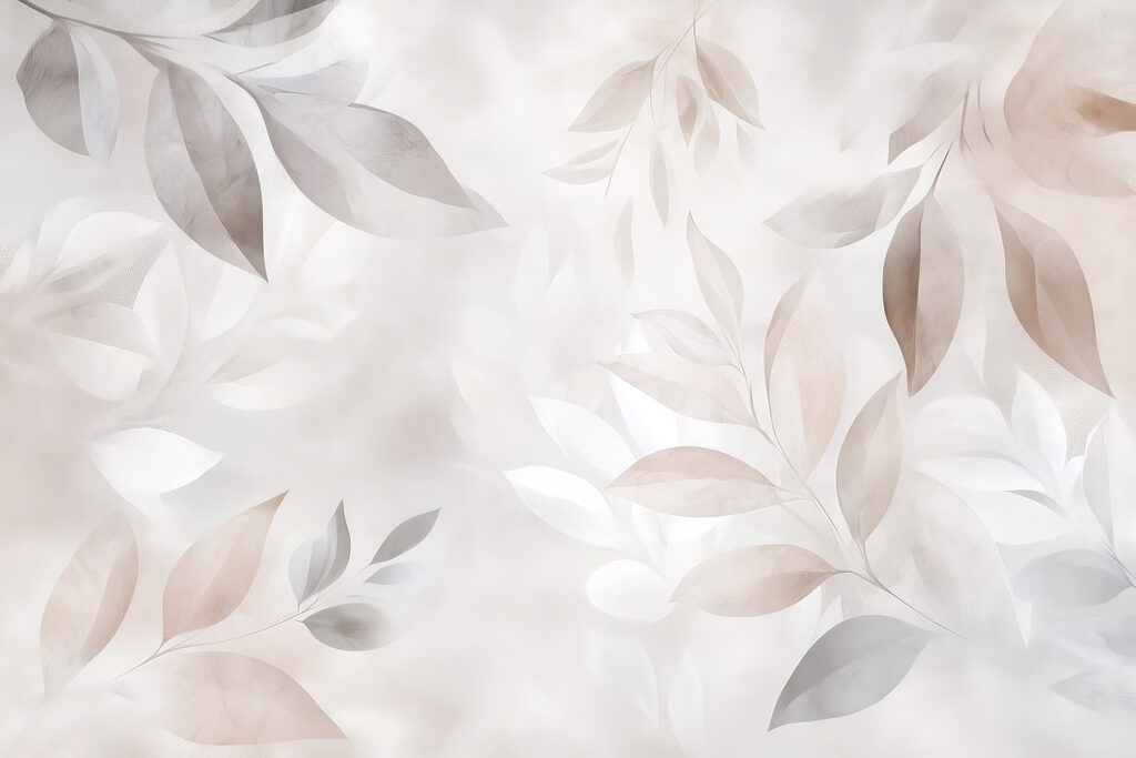 Delicate leaves in soft tones