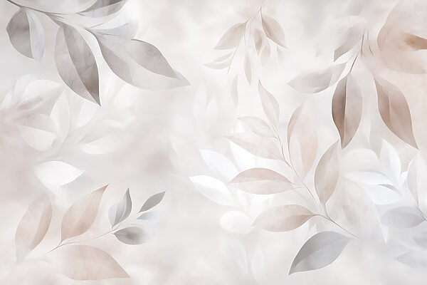 Delicate leaves in soft tones