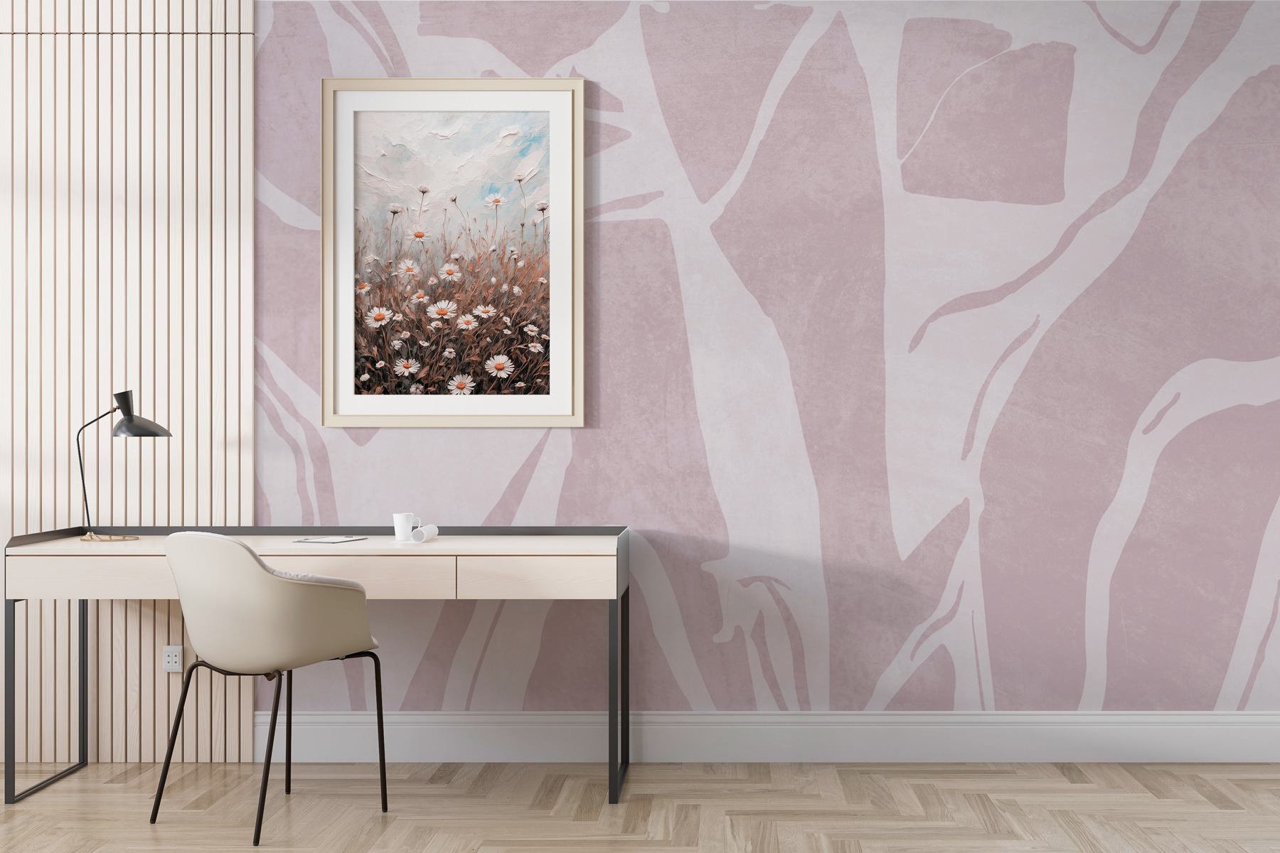 Pink and white pattern