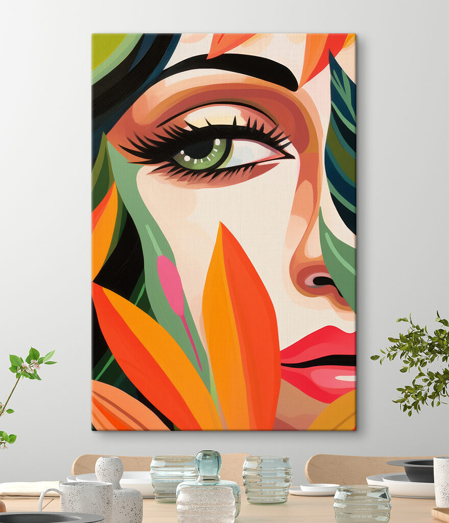 Vibrant colors and captivating gaze Vibrant colors and captivating gaze