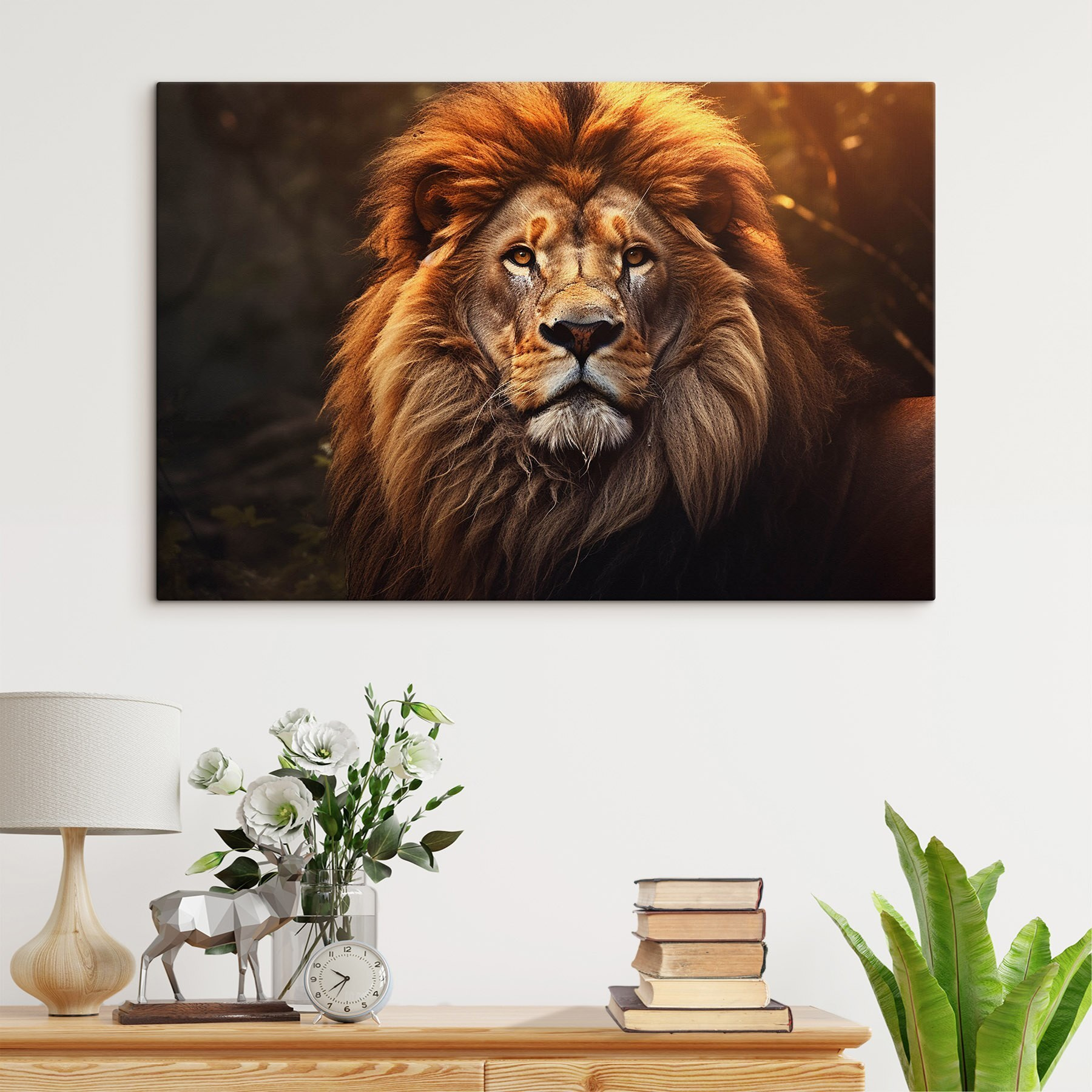 Lion with a very long mane Lion with a very long mane