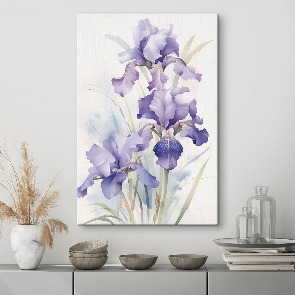 Iris in soft pastel hues