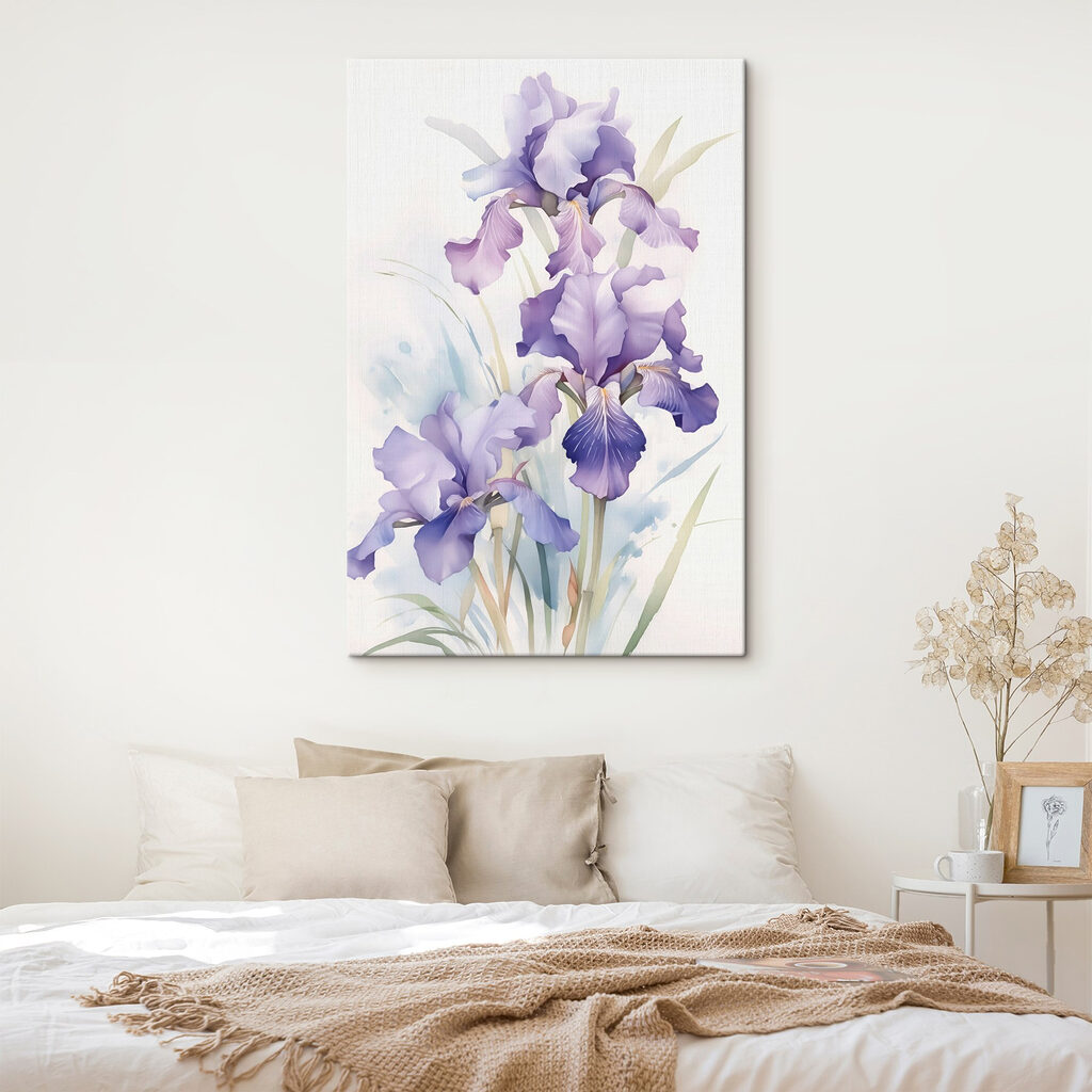 Iris in soft pastel hues