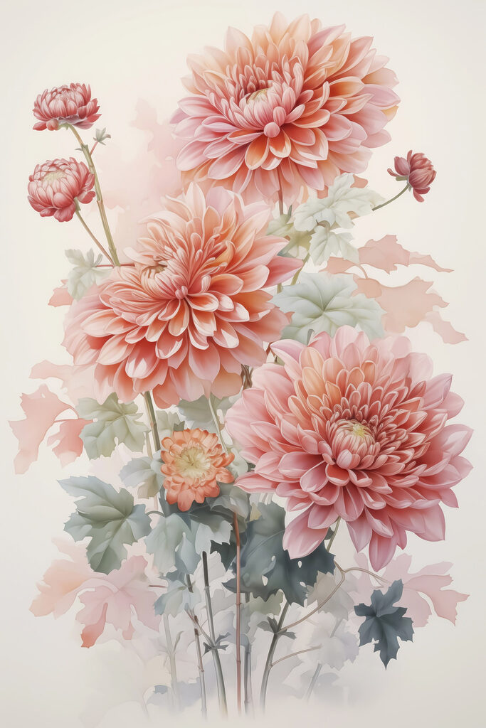 Beautiful blooms in soft colors