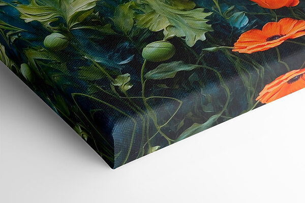 Painting of flowers on a blue background Painting of flowers on a blue background