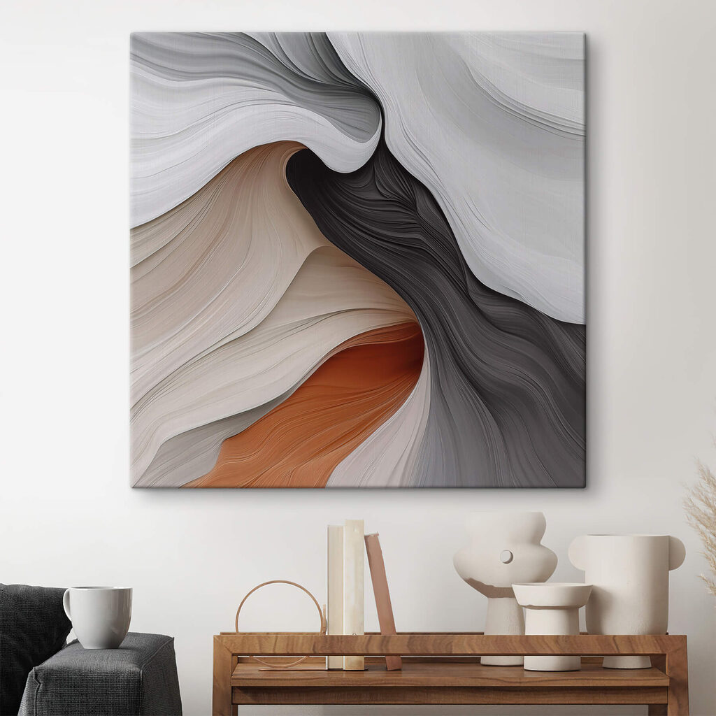 Elegant curves in earthy tones