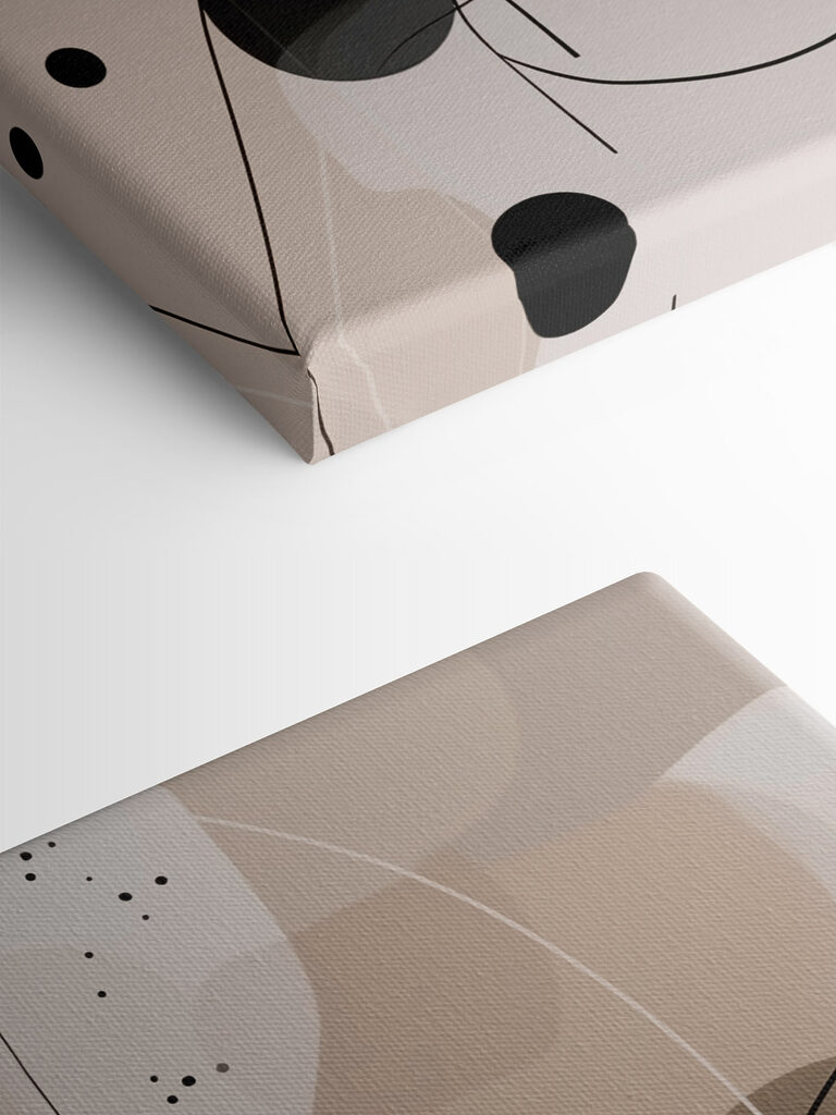 Black and white circles and lines