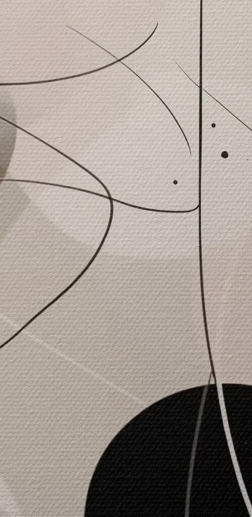 Black and white circles and lines