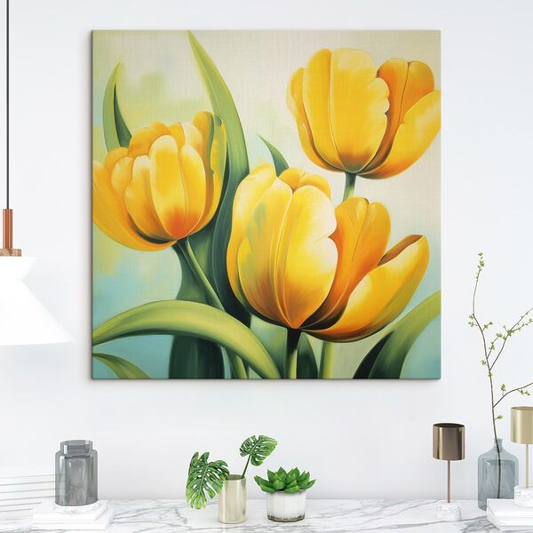 Malowanie żółtych tulipanów Malowanie żółtych tulipanów