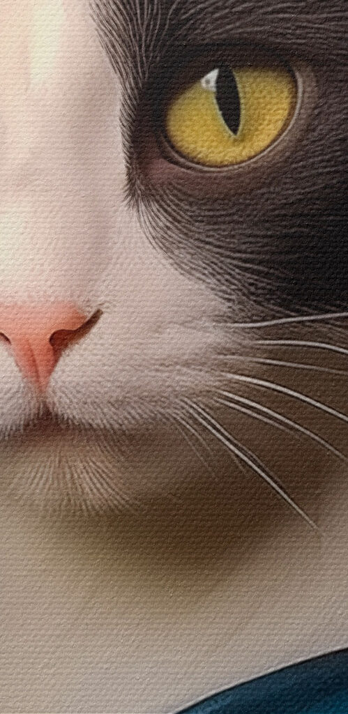 Cat wearing a green hat