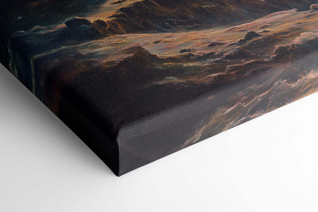 Mountain with a tower in the sky