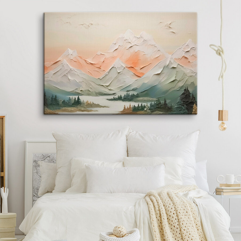 Painting of a mountain range Painting of a mountain range