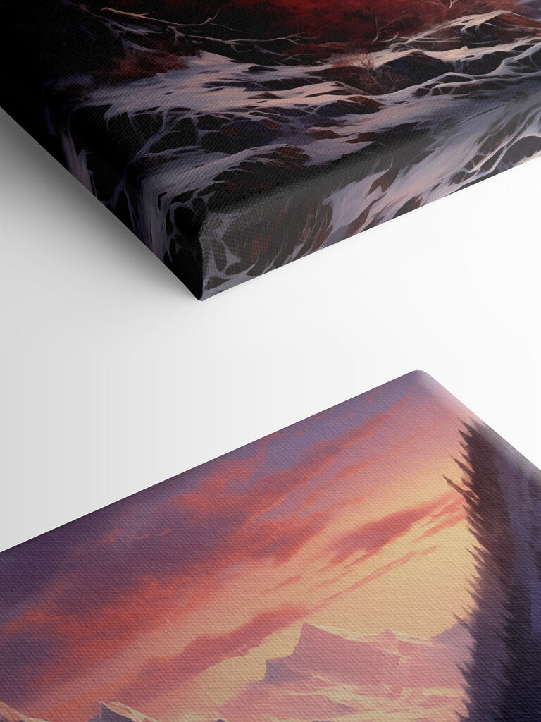 River running through a snowy mountain