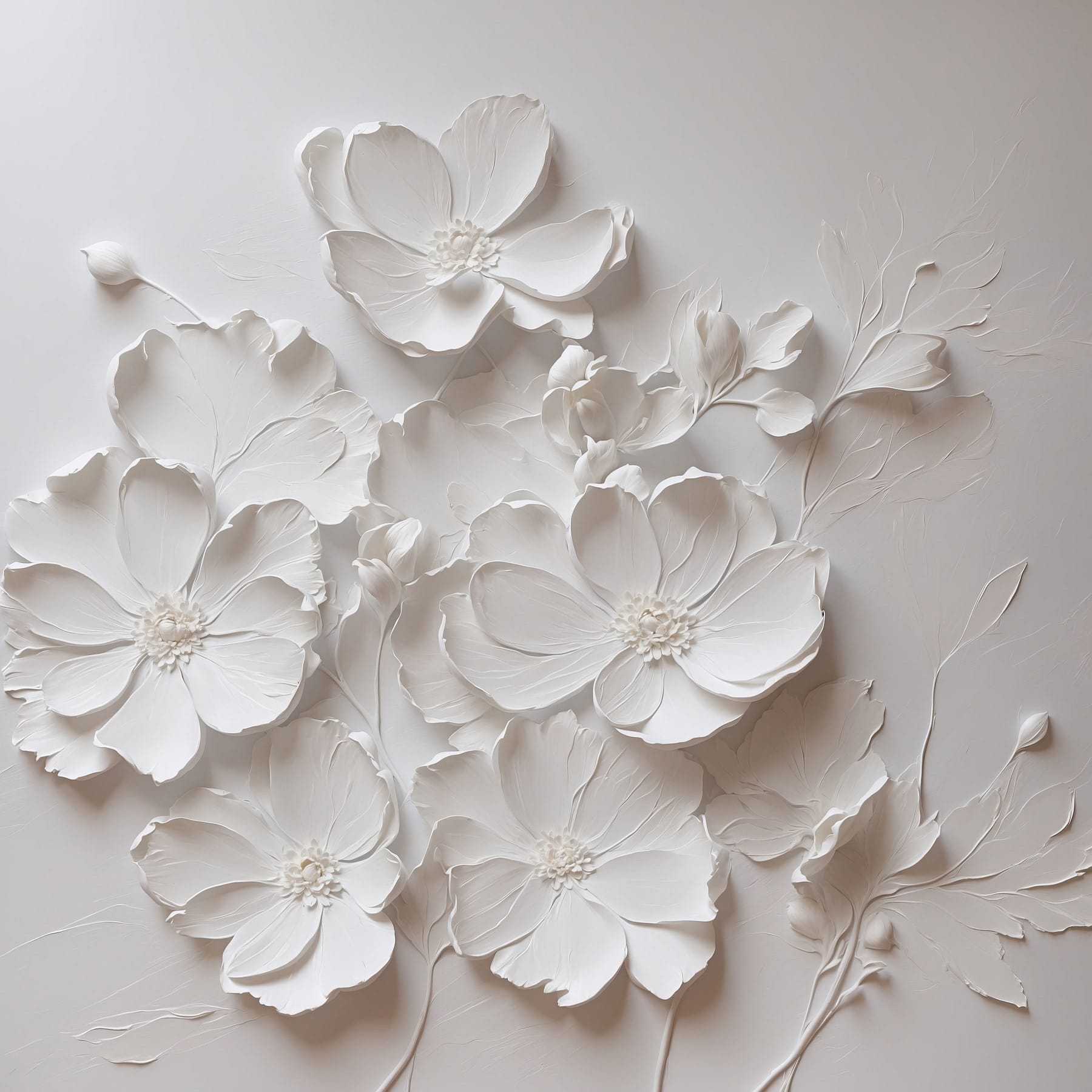 White flower on a white surface