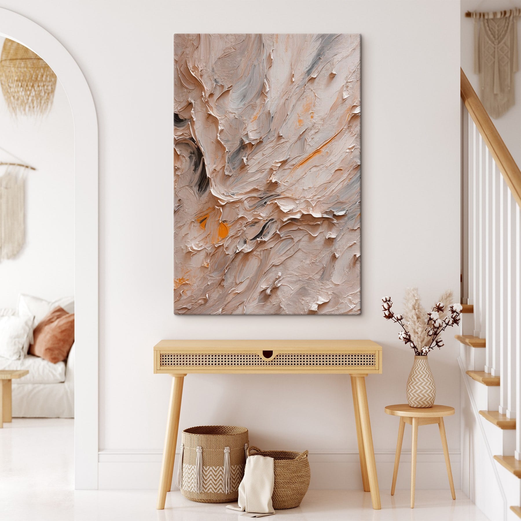 Abstract texture in soft hues