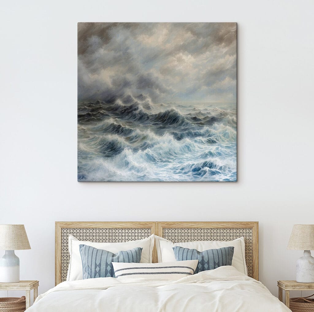 Painting of waves in the ocean Painting of waves in the ocean