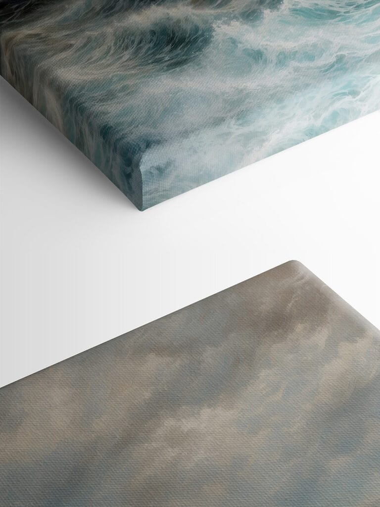 Painting of waves in the ocean Painting of waves in the ocean