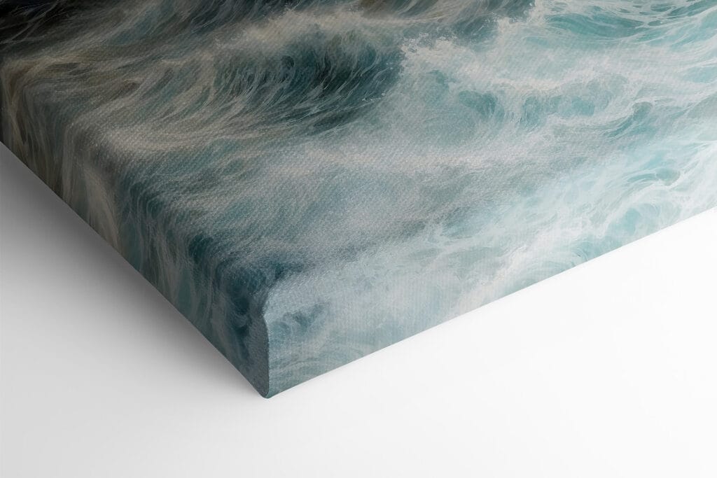 Painting of waves in the ocean Painting of waves in the ocean