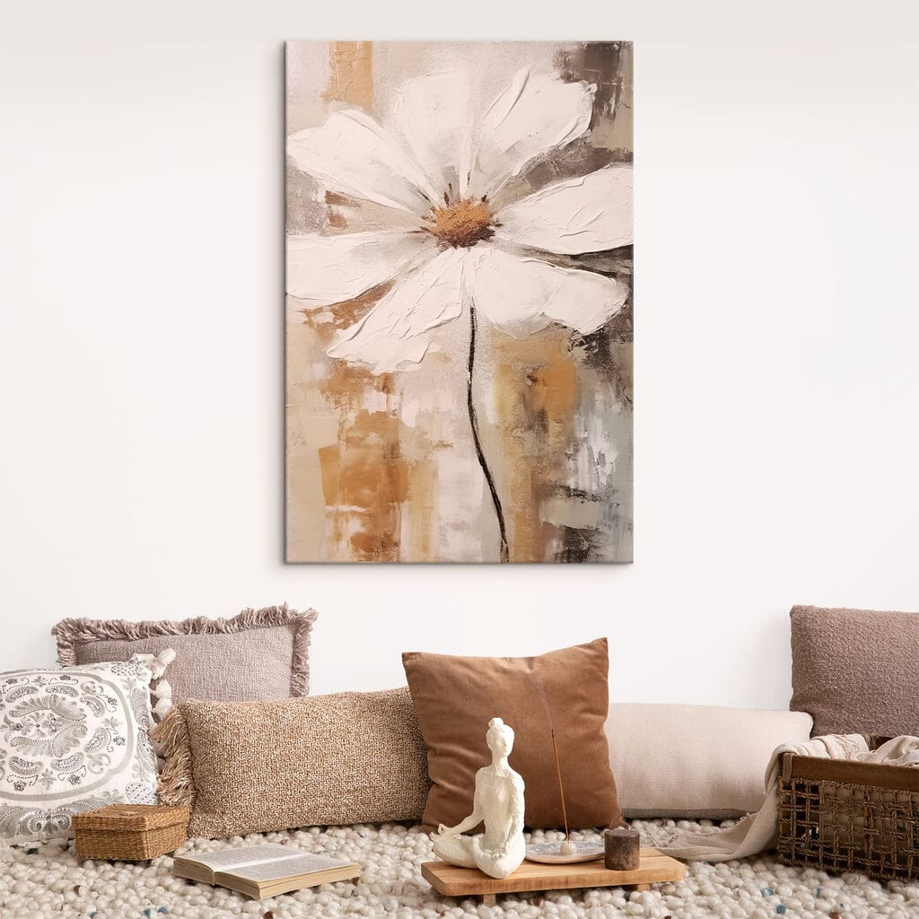 Painting of a white flower