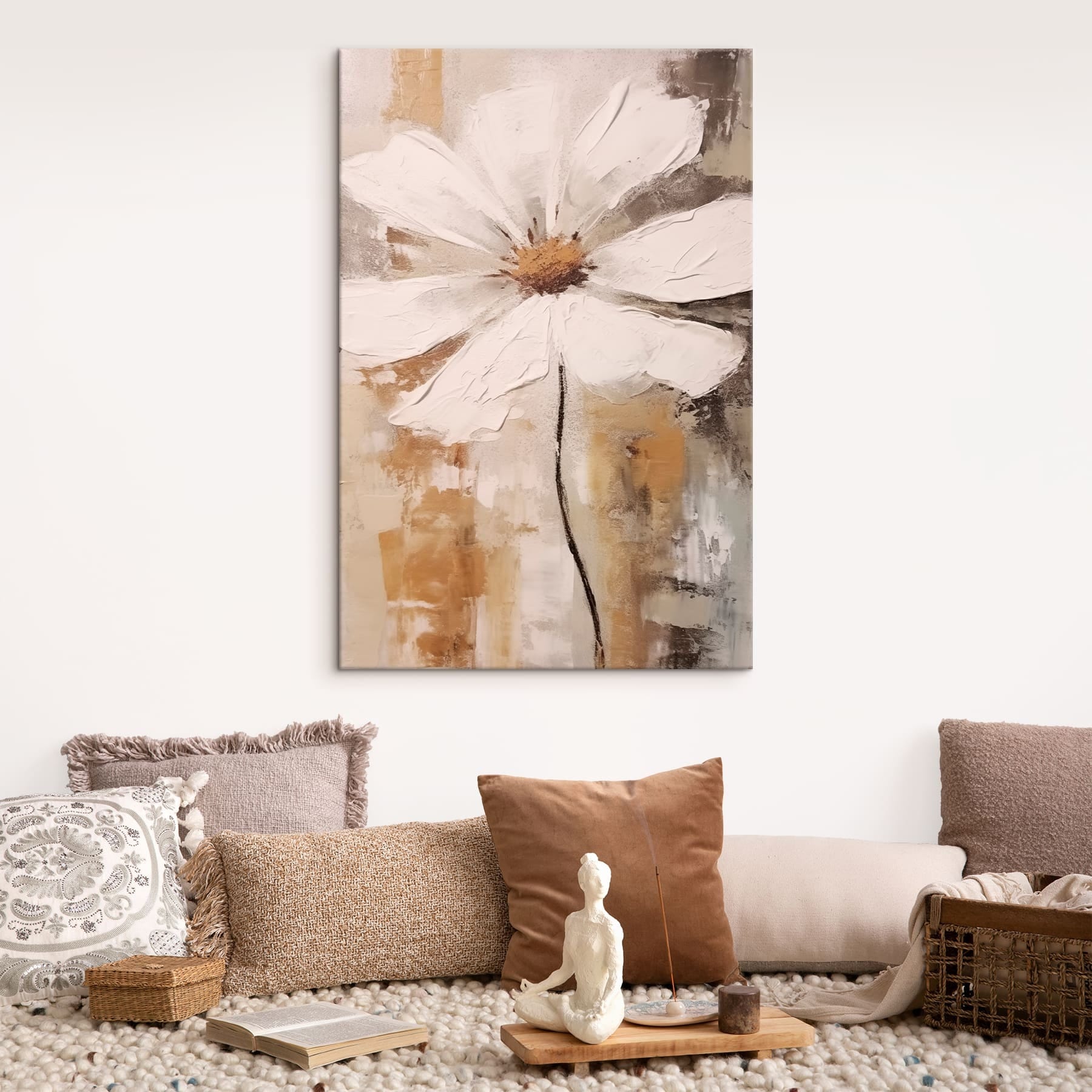 Painting of a white flower
