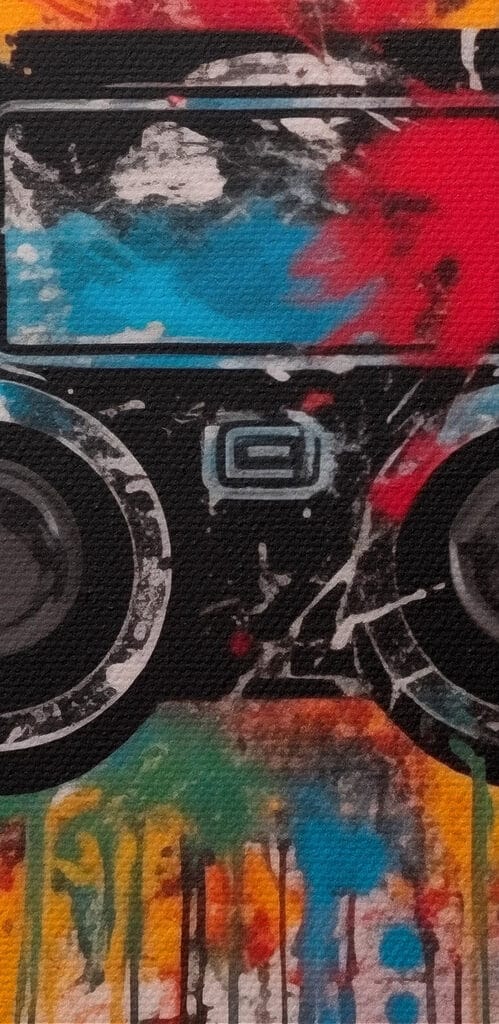 Video game controller with paint splatters