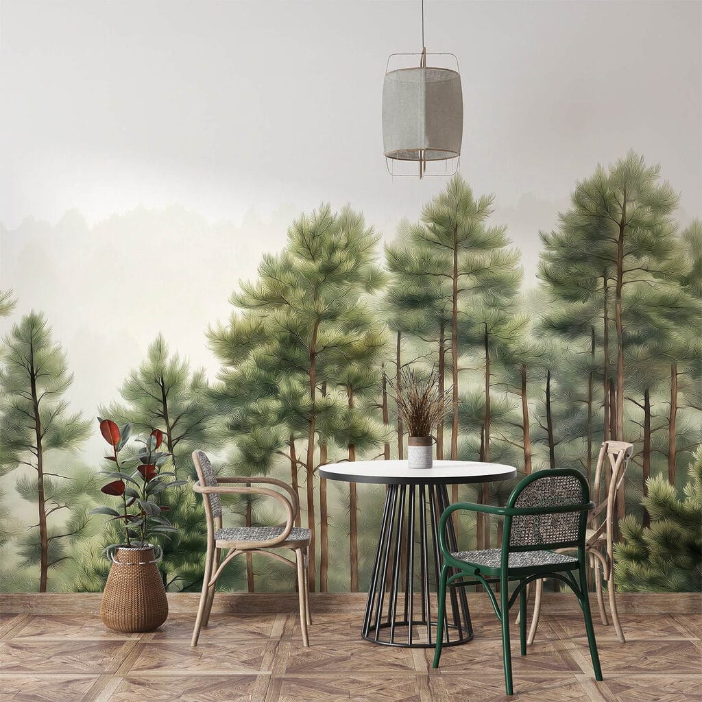 Group of trees in a forest