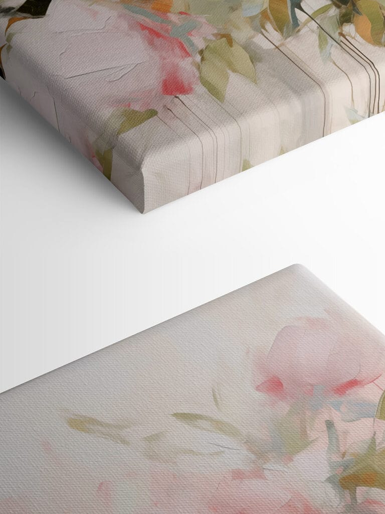 Painting of pink flowers