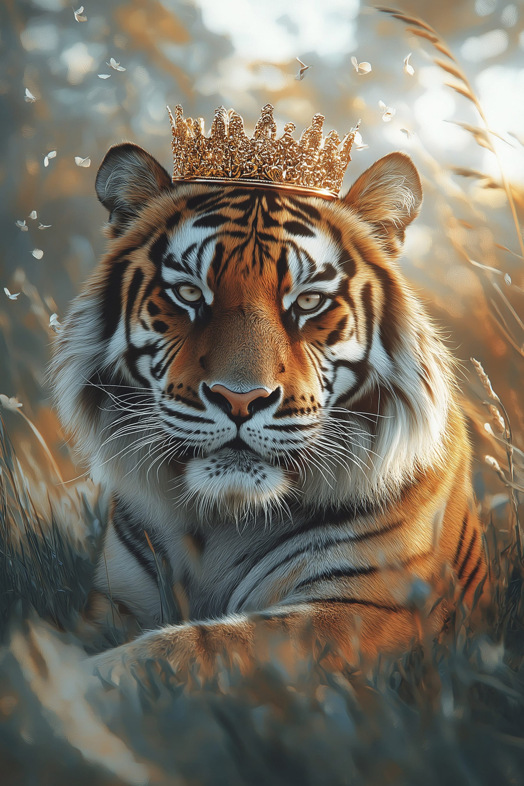 Tiger with a crown