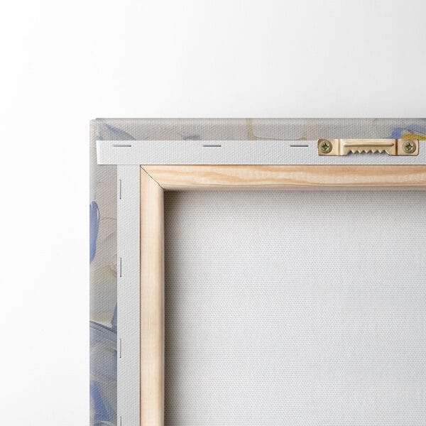 Malowanie żółtych i niebieskich kwiatów Malowanie żółtych i niebieskich kwiatów