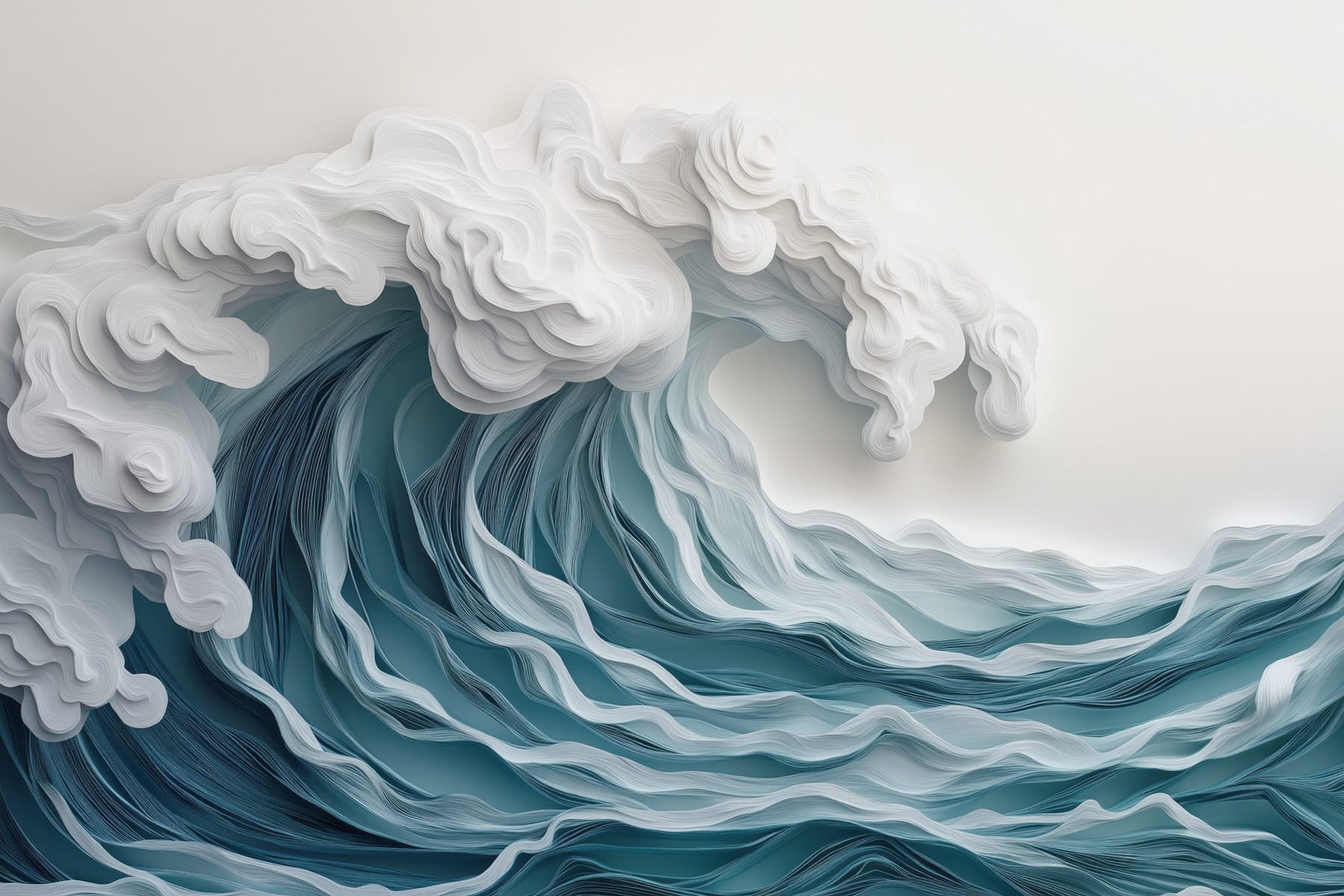 Paper cut out of a wave