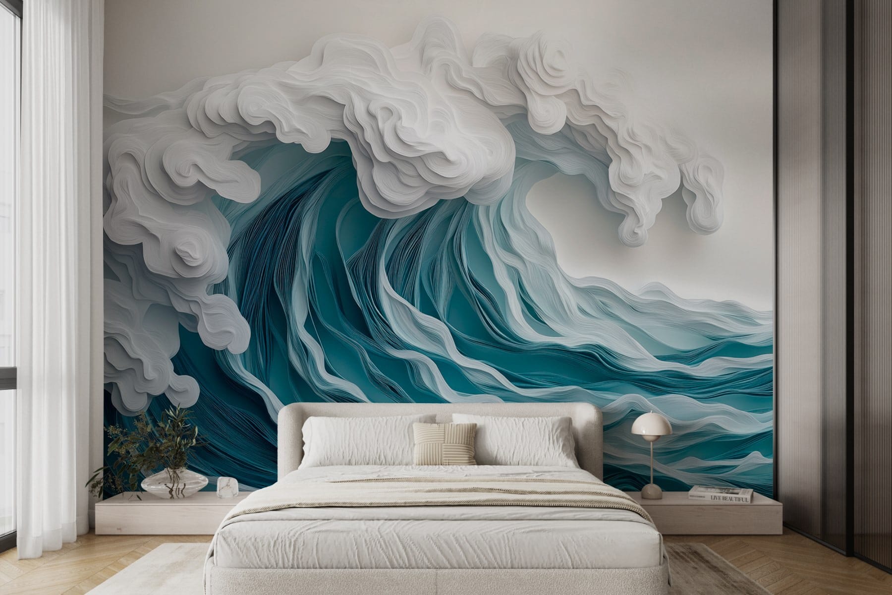 Paper cut out of a wave