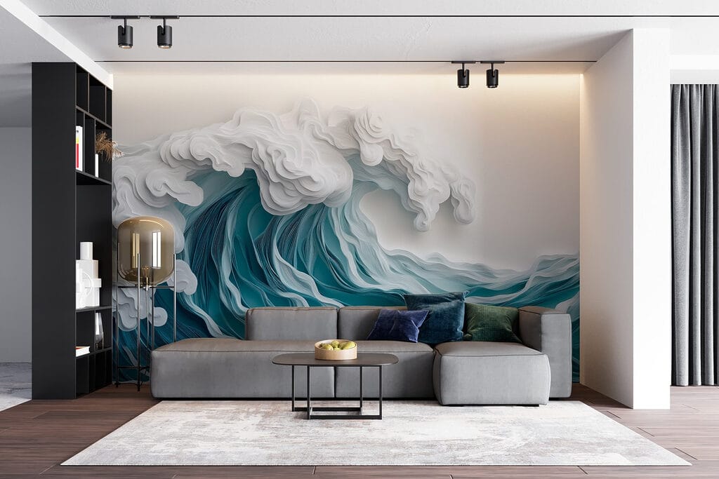 Paper cut out of a wave